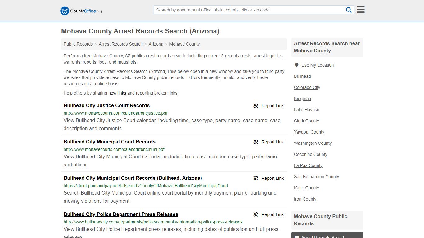 Arrest Records Search - Mohave County, AZ (Arrests & Mugshots)